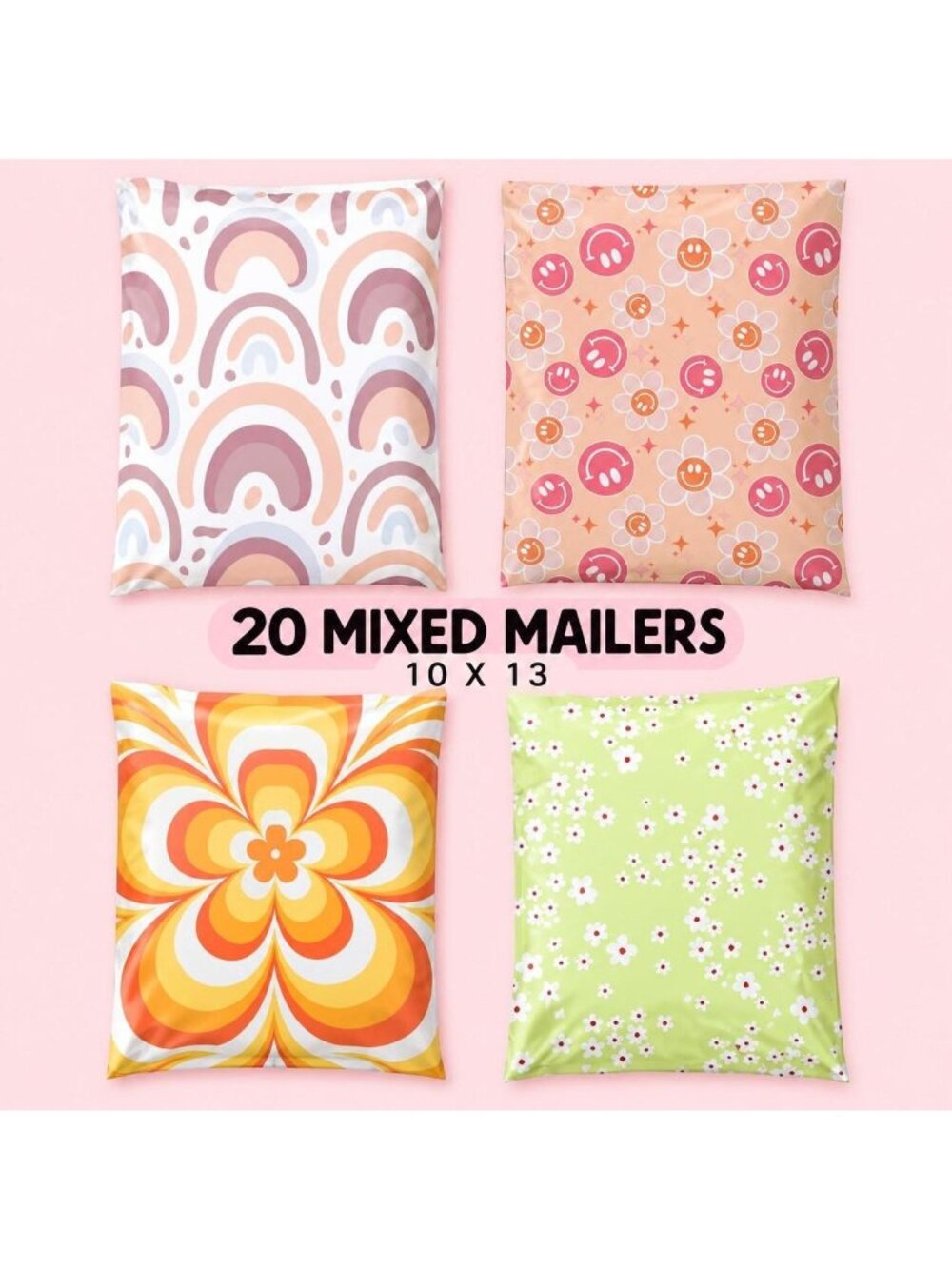 20 Assorted Poly Mailers Size 10x13